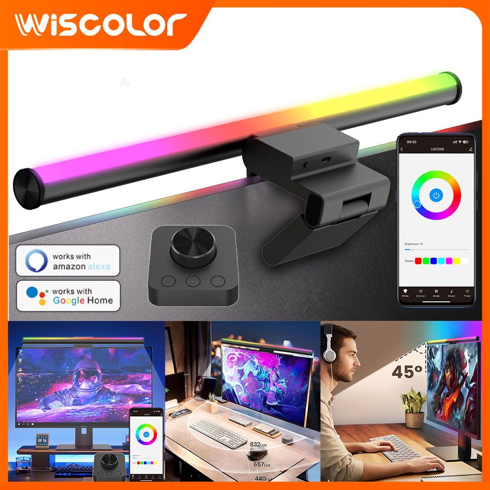 Desk Setup Black - Screen Hanging Lamp Monitor Light Bar