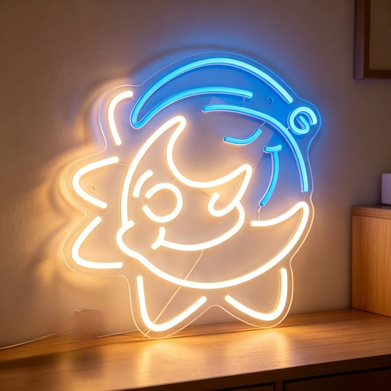 Desk Setup Gifts - Cute Shark LED Neon Sign USB