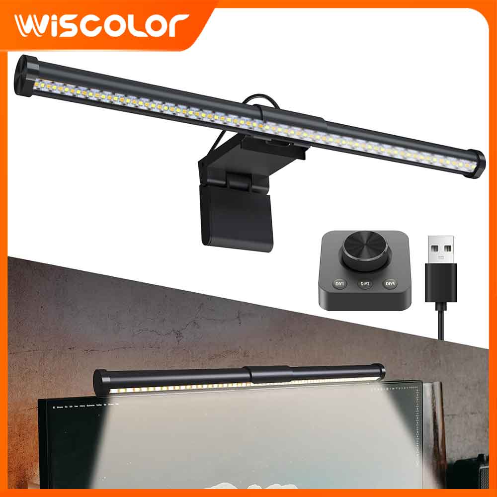 Desk Room Setup - RGB Lightbar Monitor Light Bar LED
