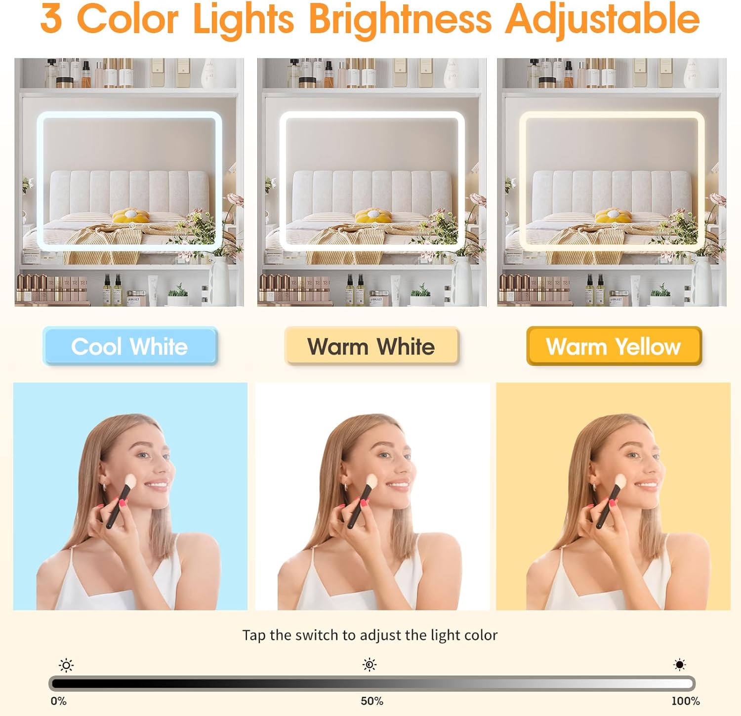 Vabches Make Up Vanity Desk wi - Desk Setup Girl บทวิจารณ์และราคา