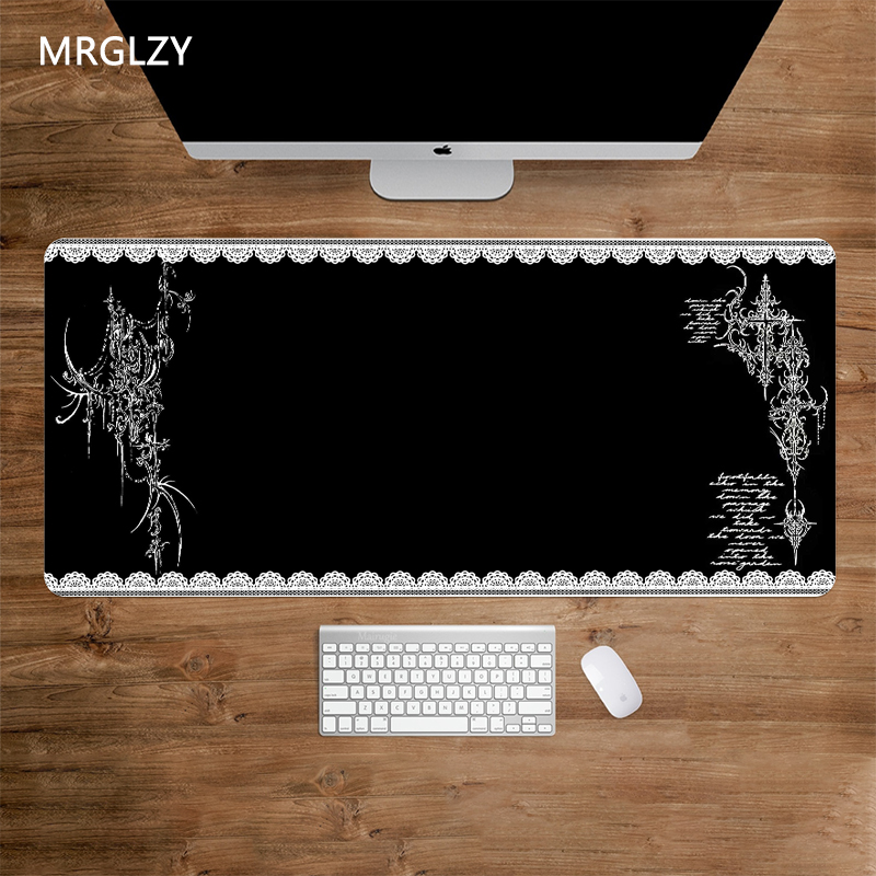 Mouse Pad Dark Style Lace Edge - Desk Setup Dark บทวิจารณ์และราคา