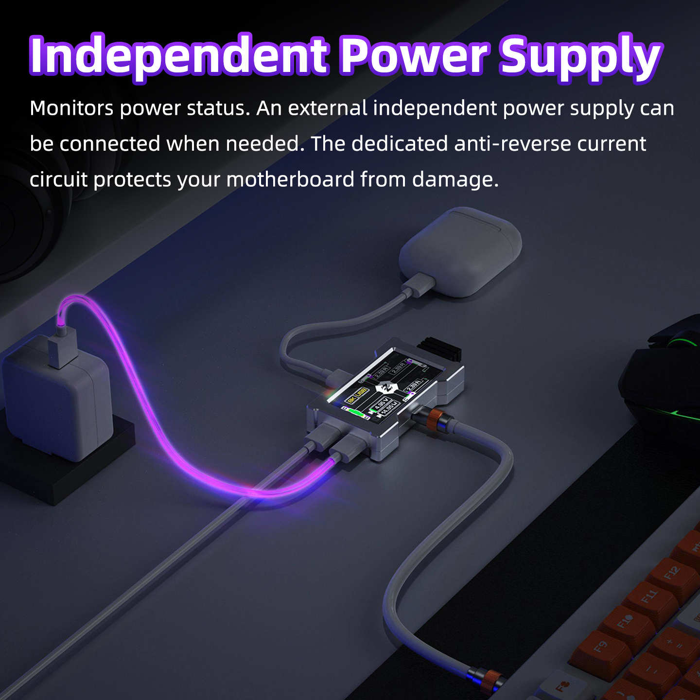 HMHUB Gaming USB Hub - 2-To-3  - Desk Setup Usb Hub บทวิจารณ์และราคา