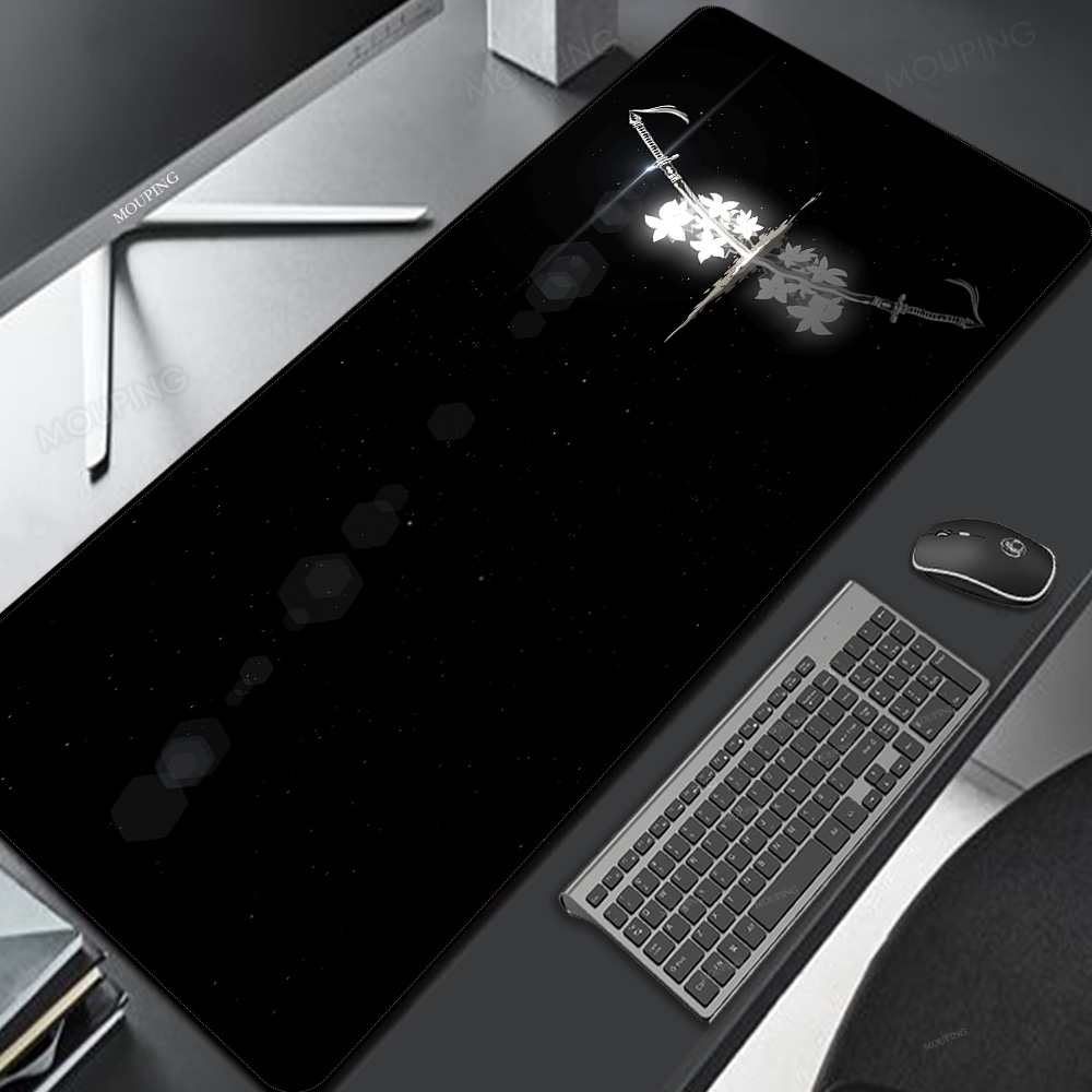 Black Mausepad Art Table Mouse - Desk Setup Black บทวิจารณ์และราคา