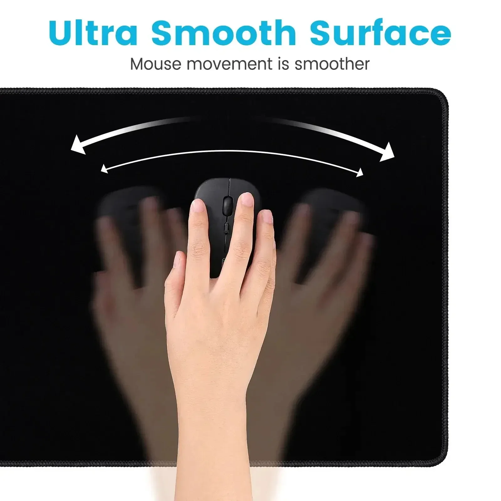 Black Mausepad Art Table Mouse - Desk Setup Black บทวิจารณ์และราคา