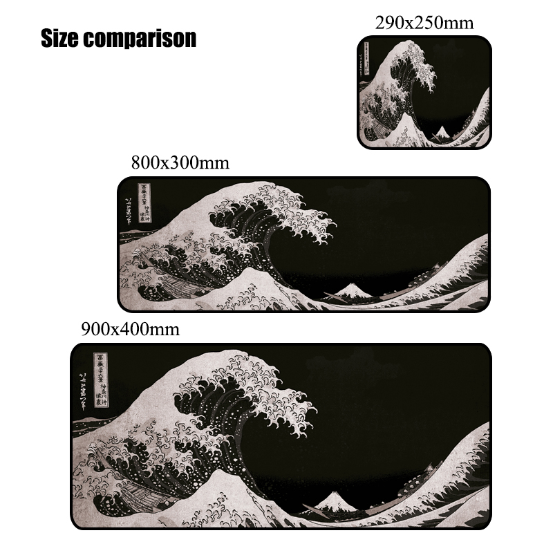 The Great Wave Off Kanagawa Bl - Desk Setup Black บทวิจารณ์และราคา