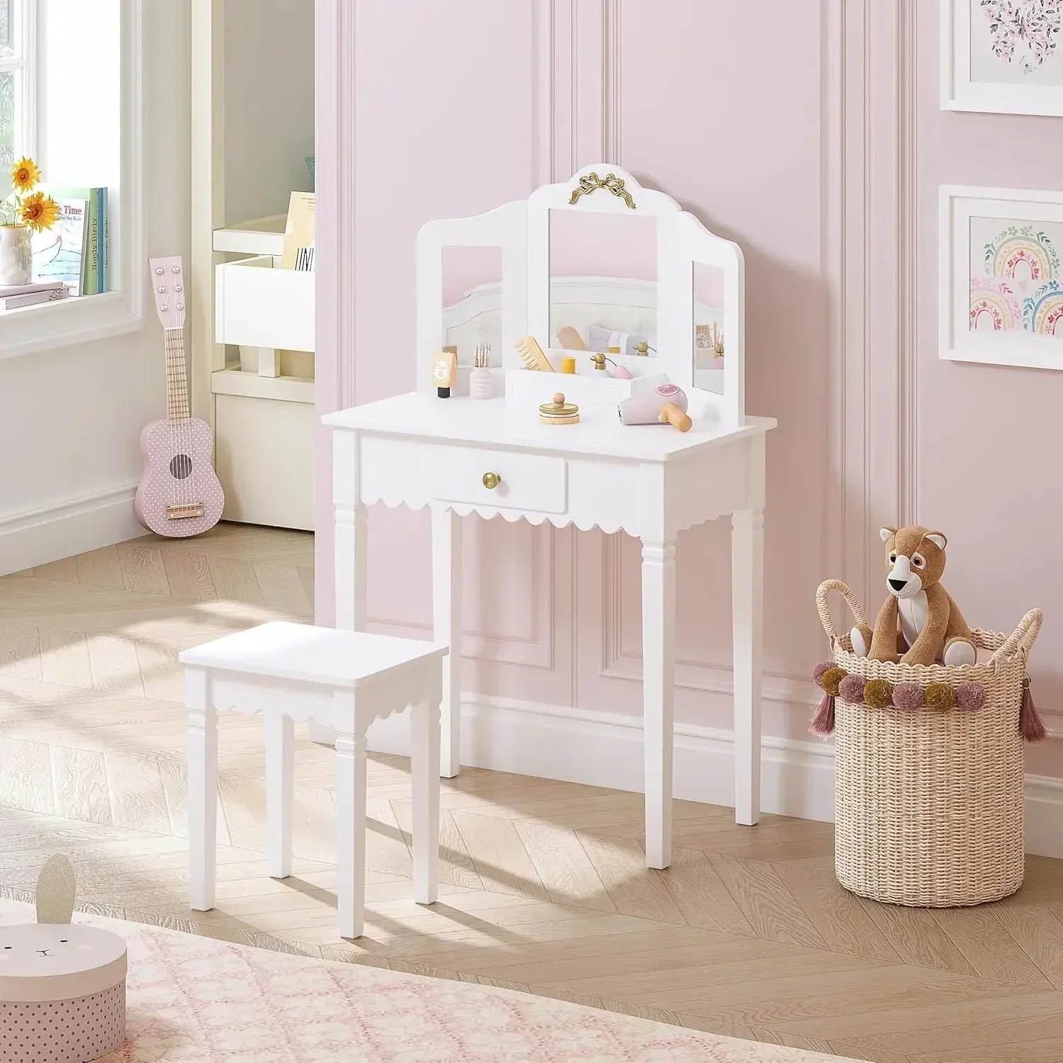 Spirich Kids Vanity Set with M - Desk Setup Girl บทวิจารณ์และราคา