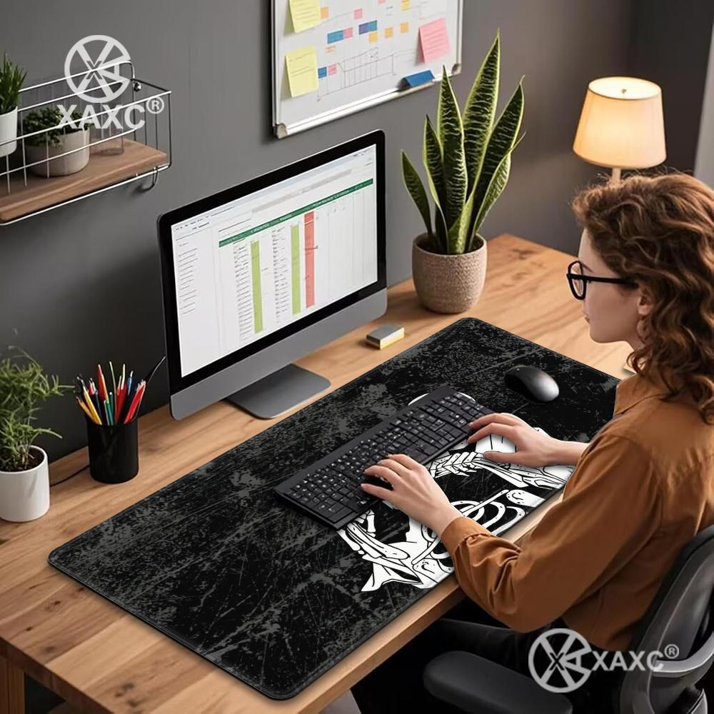 Skull Mouse Pad Dark Ink Desk  - Desk Setup Dark บทวิจารณ์และราคา