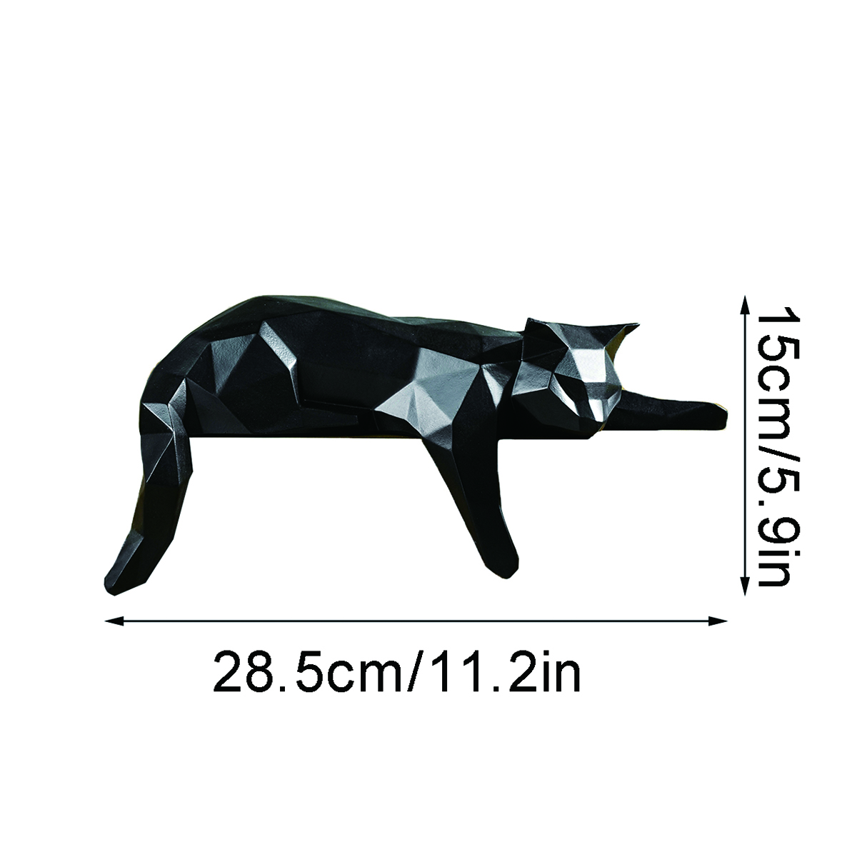 White Black Cat Statue - Geome - Desk Setup Black บทวิจารณ์และราคา