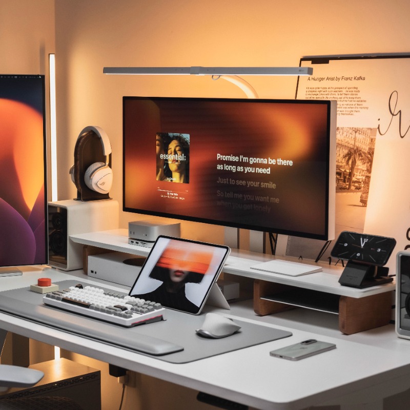 Modern Monitor Riser Stand Erg - Desk Setup Living Room บทวิจารณ์และราคา