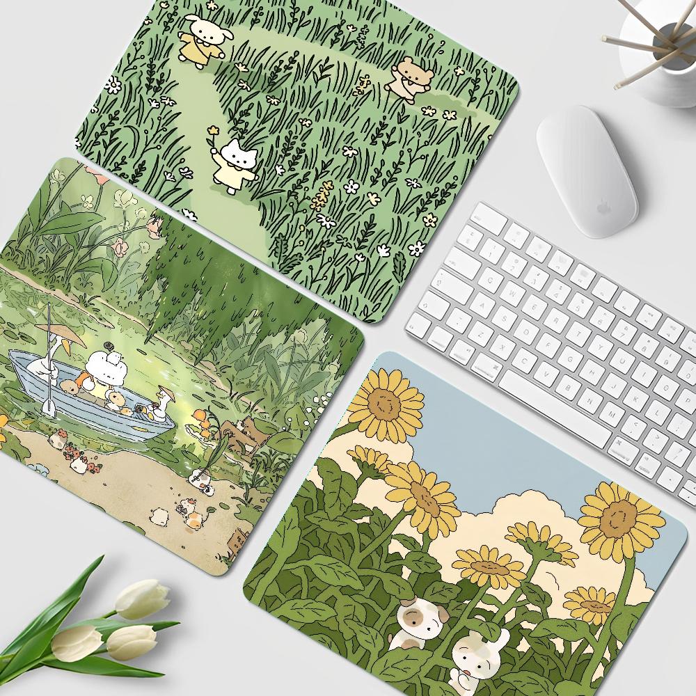 Green Plant Desk Mat Cute Kawa - Korean Desk Setup บทวิจารณ์และราคา