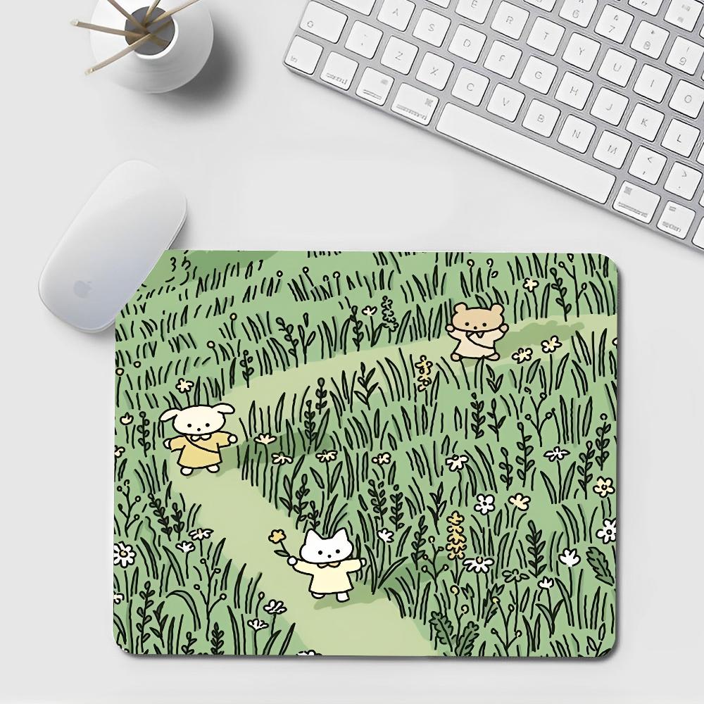 Green Plant Desk Mat Cute Kawa - Korean Desk Setup บทวิจารณ์และราคา