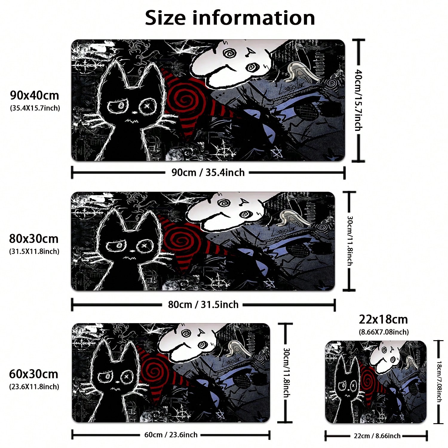 Dark Punk Anime Mouse Pad XL C - Desk Setup Dark บทวิจารณ์และราคา