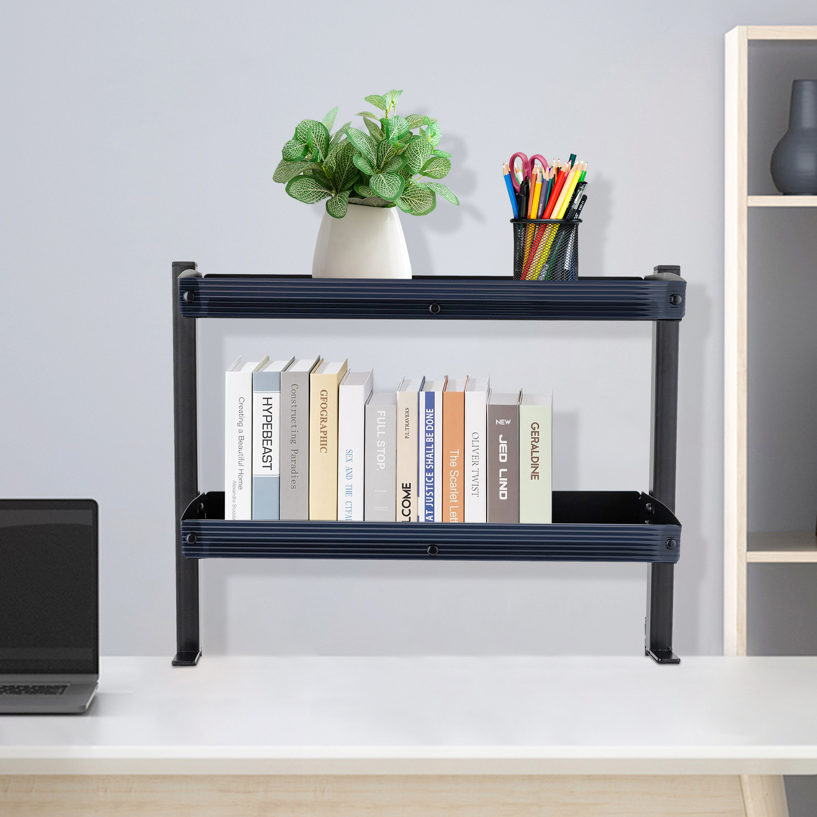 Clamp-on Desk Shelf, 2-Tier, A - Desk Setup Black บทวิจารณ์และราคา