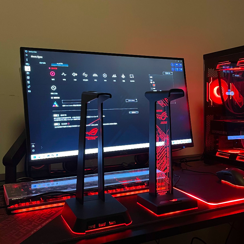 RGB Gaming Headphone Stand wit - Desk Setup Headphones บทวิจารณ์และราคา