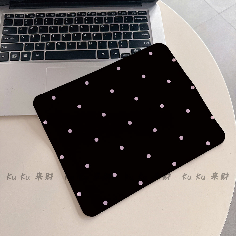 Polka Dots Black Leather Desk  - Desk Setup Black บทวิจารณ์และราคา