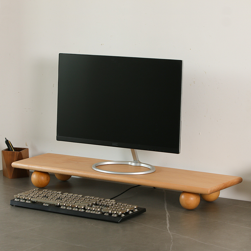 Natural Wood Desktop Riser Dua - Desk Setup Living Room บทวิจารณ์และราคา