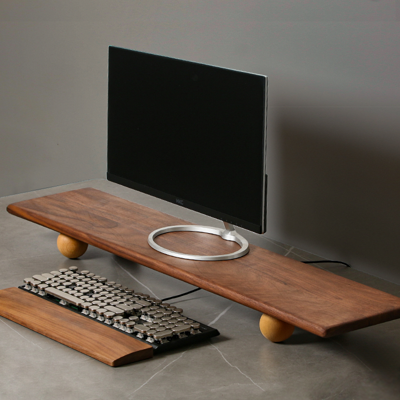 Natural Wood Desktop Riser Dua - Desk Setup Living Room บทวิจารณ์และราคา