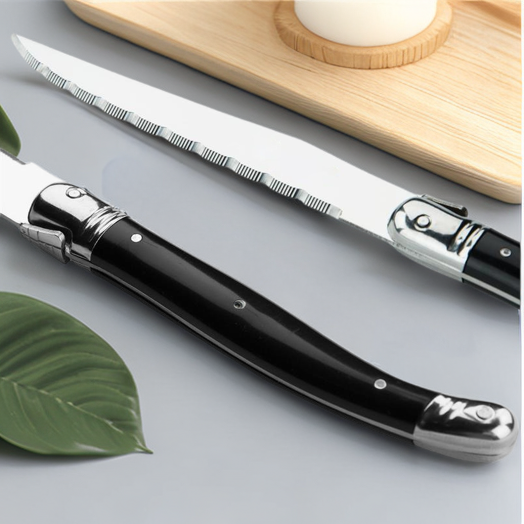 9'' Laguiole Steak Knives Set  - Desk Setup Black บทวิจารณ์และราคา