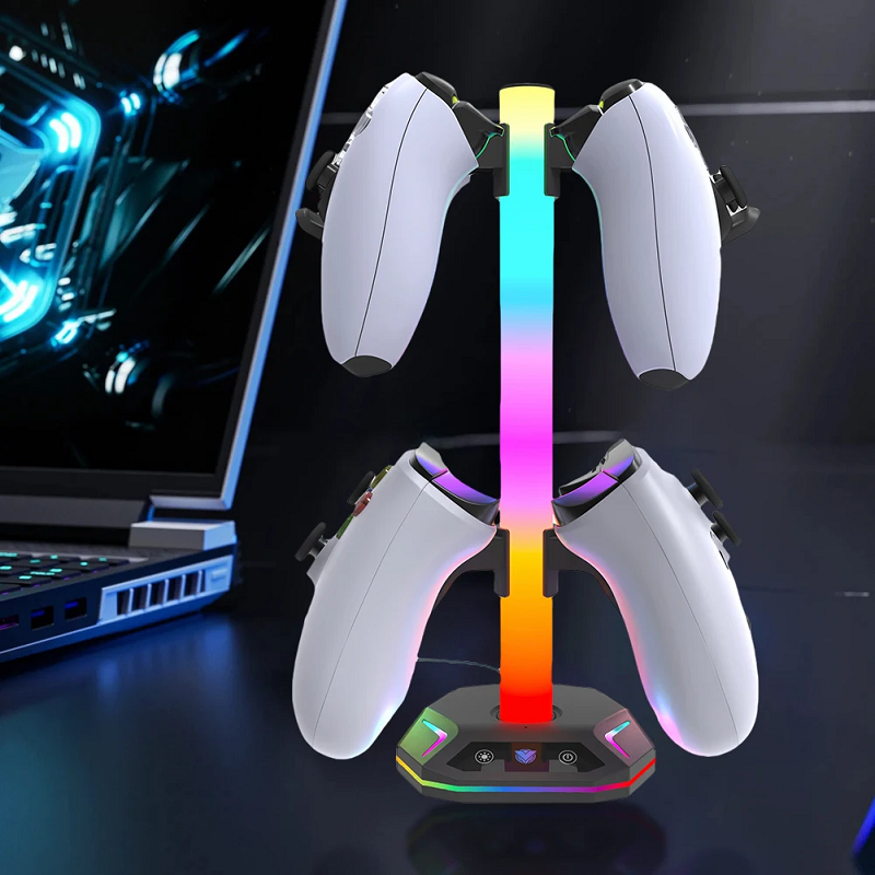 RGB Gaming Headset Stand with  - Desk Setup Headphones บทวิจารณ์และราคา