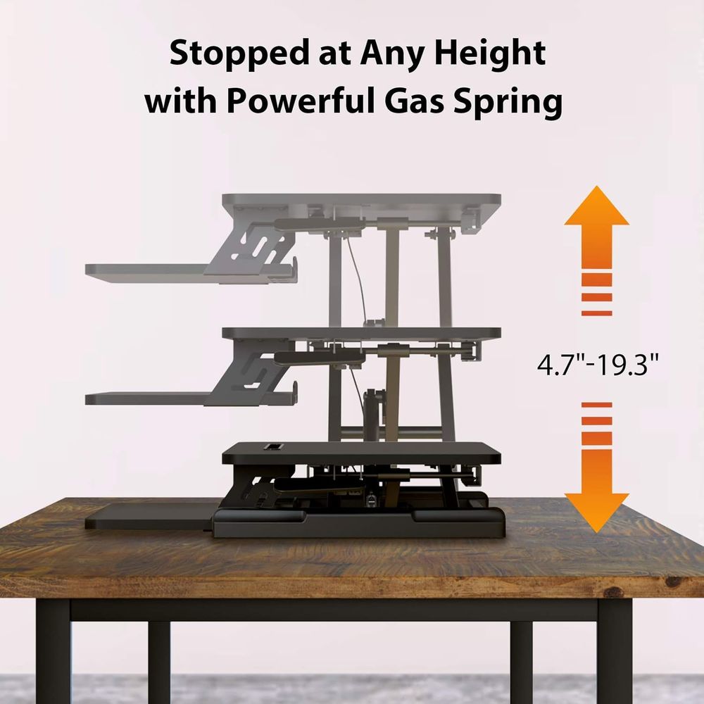 Height-Adjustable Standing Des - Ergonomic Desk Setup Keyboard บทวิจารณ์และราคา