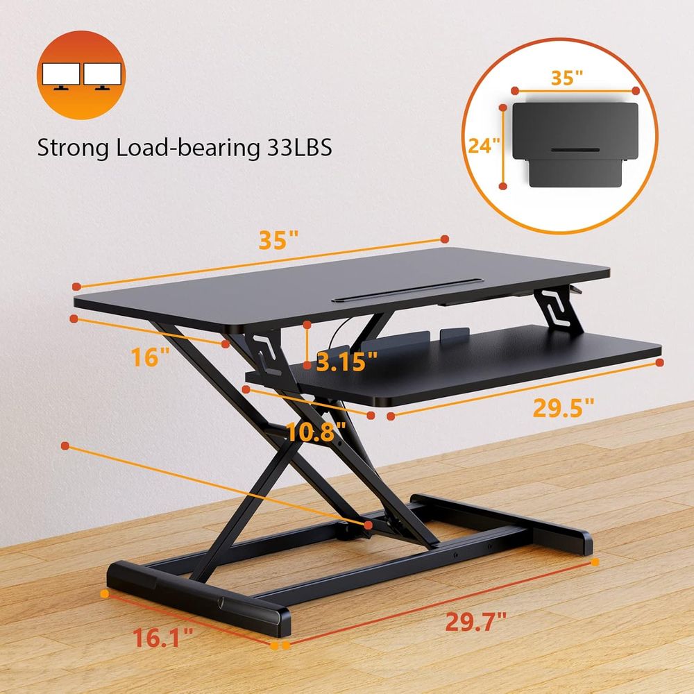 Height-Adjustable Standing Des - Ergonomic Desk Setup Keyboard บทวิจารณ์และราคา