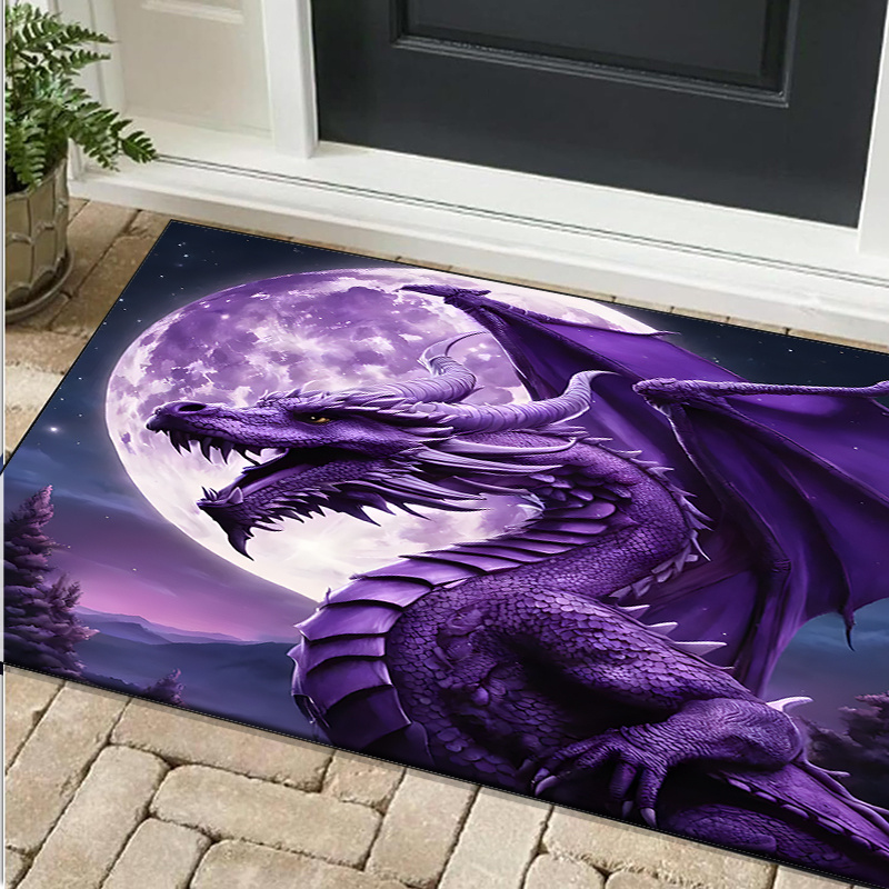 Majestic Purple Dragon Rug for - Desk Setup Living Room บทวิจารณ์และราคา
