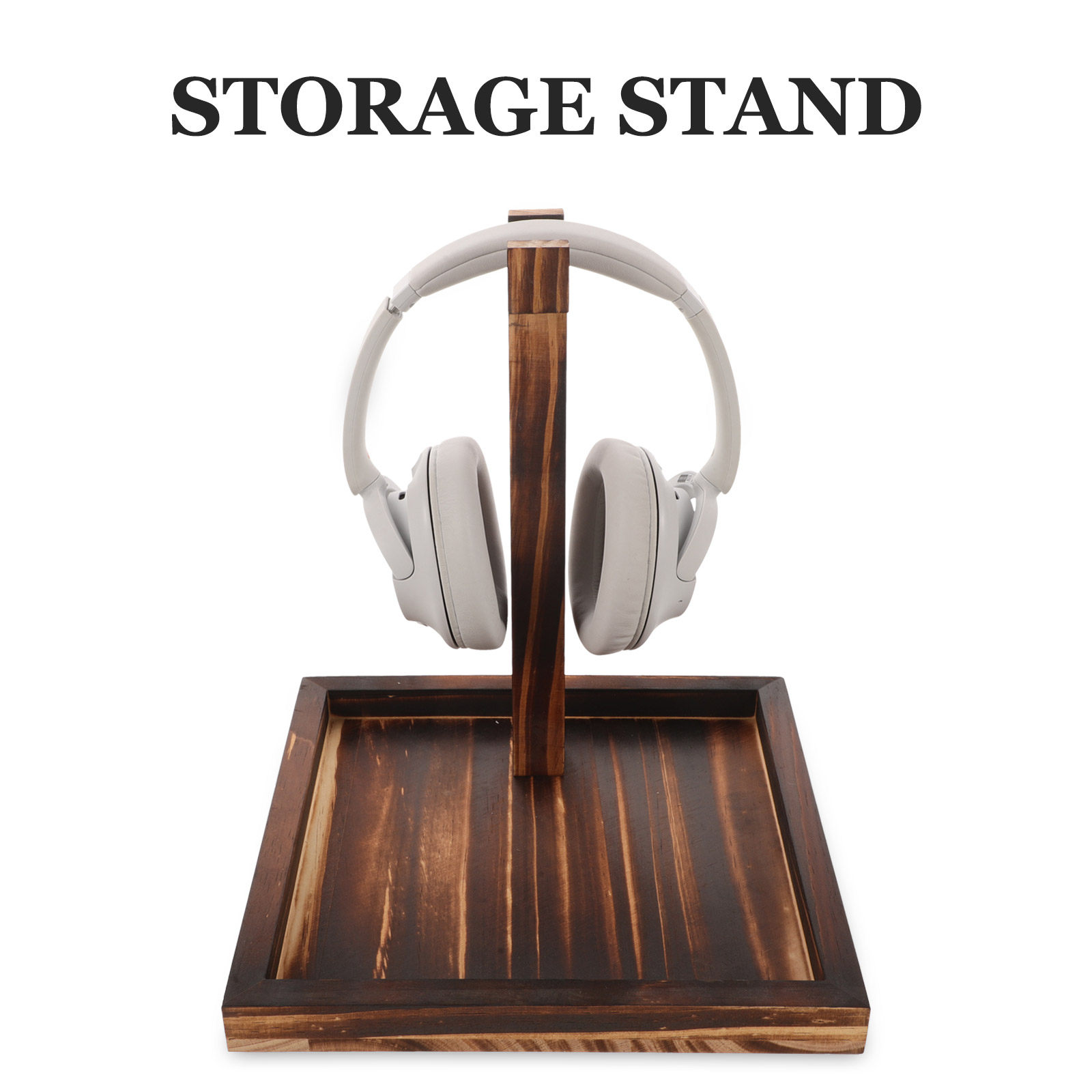 Solid Wood Headphone Stand for - Desk Setup Headphones บทวิจารณ์และราคา