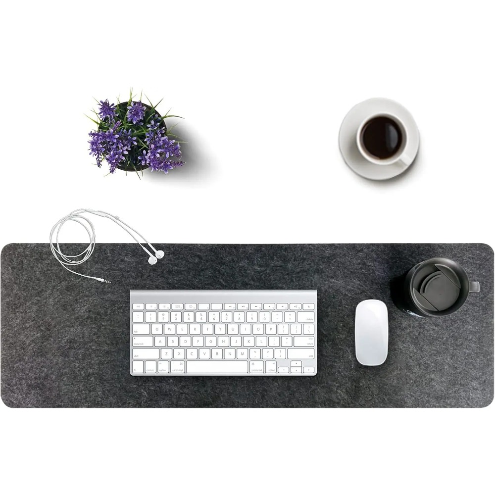 Felt Desk Mat Computer Mat for - Desk Setup Dark บทวิจารณ์และราคา