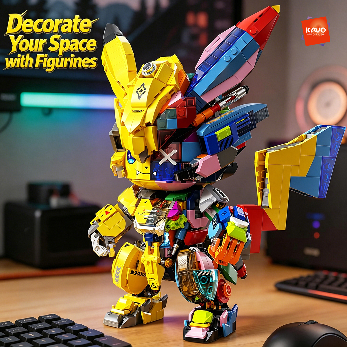 KAVOWORLD 1505 PCS DIY Mecha A - Desk Setup Gifts บทวิจารณ์และราคา