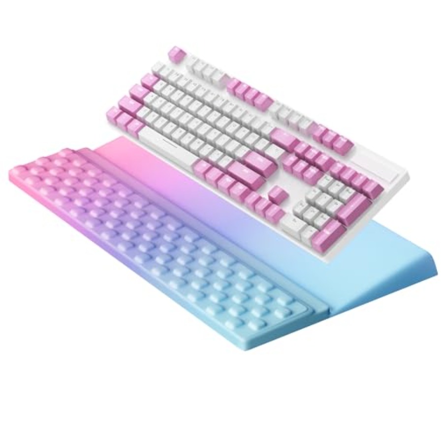 Ergonomic Purple Keyboard Wris - Ergonomic Desk Setup Keyboard บทวิจารณ์และราคา