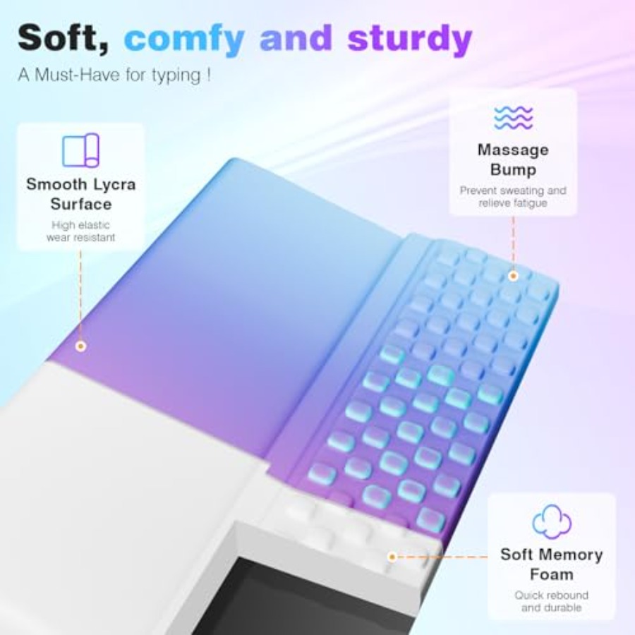 Ergonomic Purple Keyboard Wris - Ergonomic Desk Setup Keyboard บทวิจารณ์และราคา