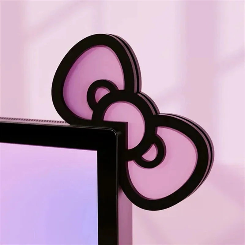 Kawaii Pink Acrylic Bow Monito - Desk Setup Gifts บทวิจารณ์และราคา