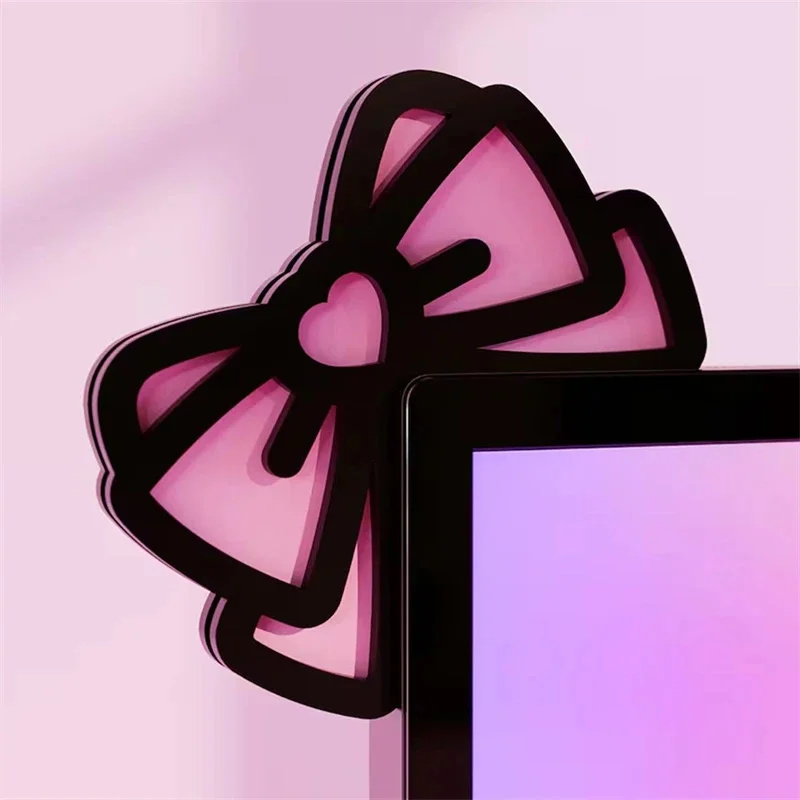 Kawaii Pink Acrylic Bow Monito - Desk Setup Gifts บทวิจารณ์และราคา