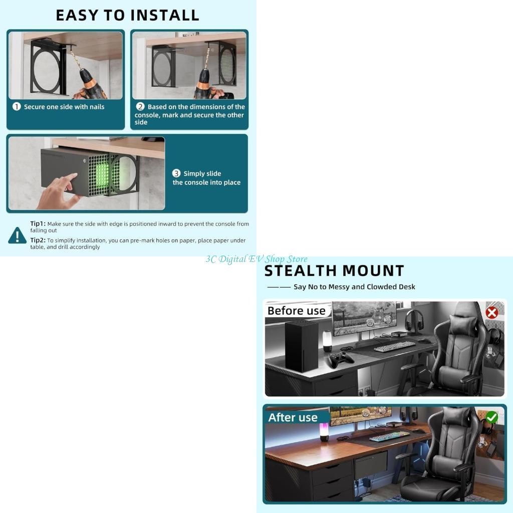 E74D Metal Under Desk Organize - Desk Setup Xbox บทวิจารณ์และราคา