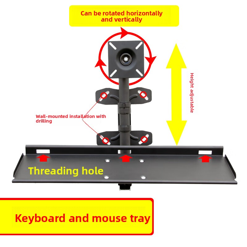 Adjustable Wall Keyboard Tray  - Desk Setup Living Room บทวิจารณ์และราคา