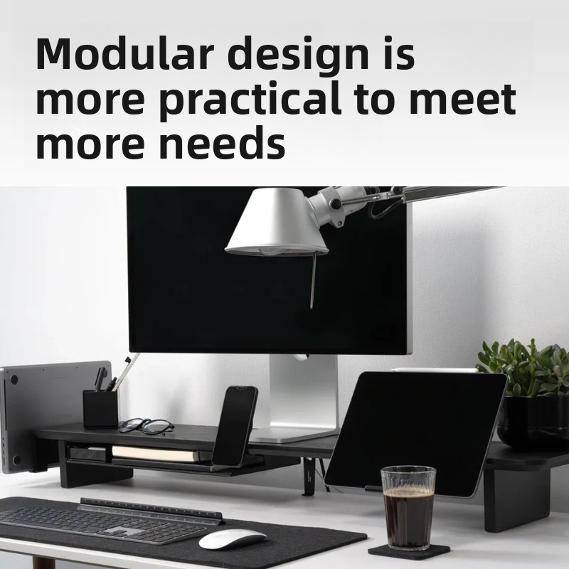 Solid Wood Monitor Riser Stand - Desk Room Setup บทวิจารณ์และราคา