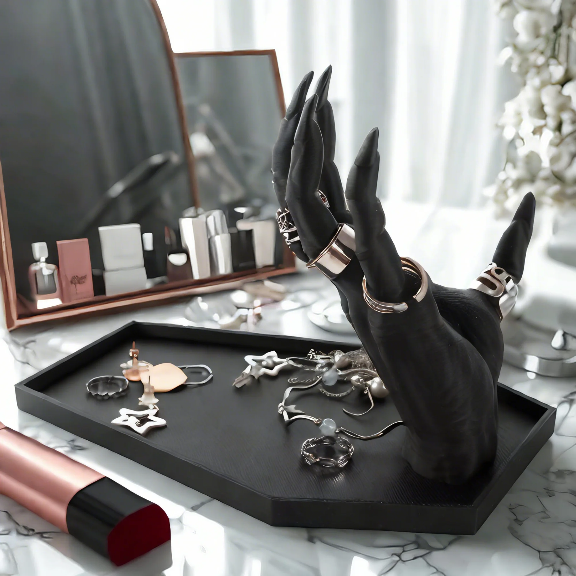 Dark Style Devil's Hand Jewelr - Desk Setup Dark บทวิจารณ์และราคา
