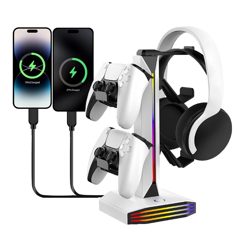 B47C RGB Earphone Rack For PC  - Desk Setup Headphones บทวิจารณ์และราคา