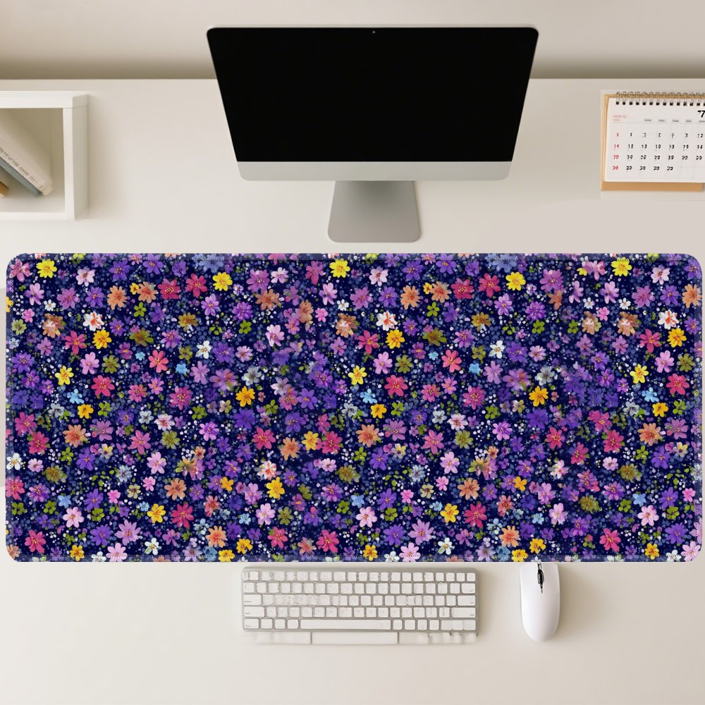 Floral Pattern Desk Mat Large  - Desk Setup Dark บทวิจารณ์และราคา