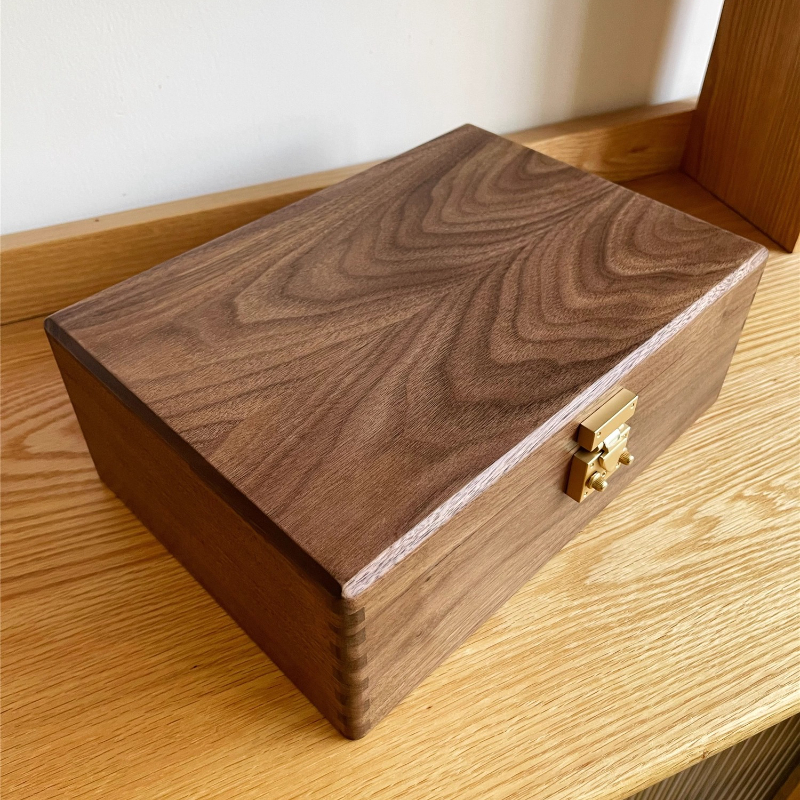 Walnut Wood Jewelry Box with L - Korean Desk Setup บทวิจารณ์และราคา