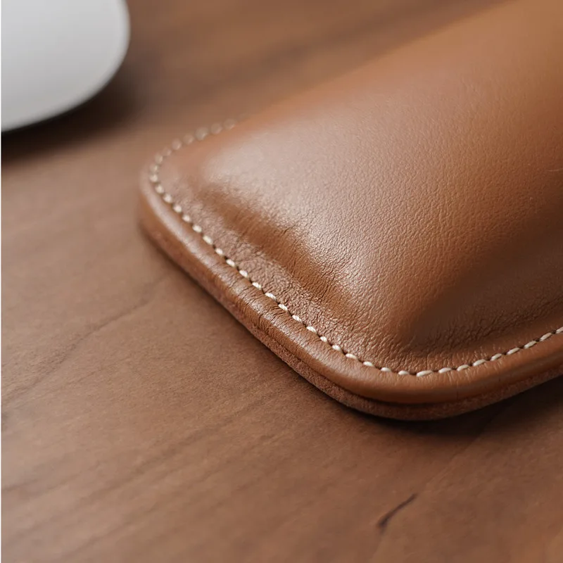 Genuine Leather Wrist Rest Top - Ergonomic Desk Setup Keyboard บทวิจารณ์และราคา