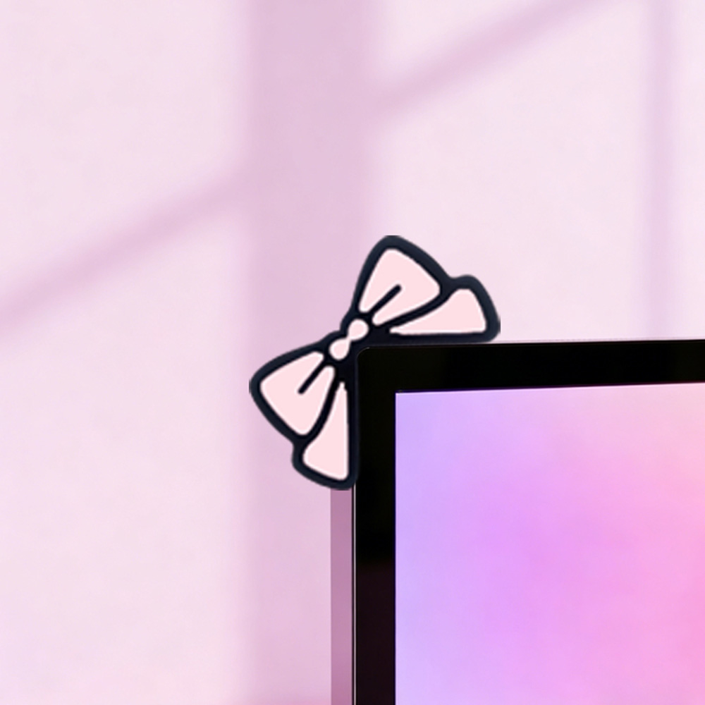 Cute Pink Bow Monitor Decor Ka - Desk Setup Girl บทวิจารณ์และราคา