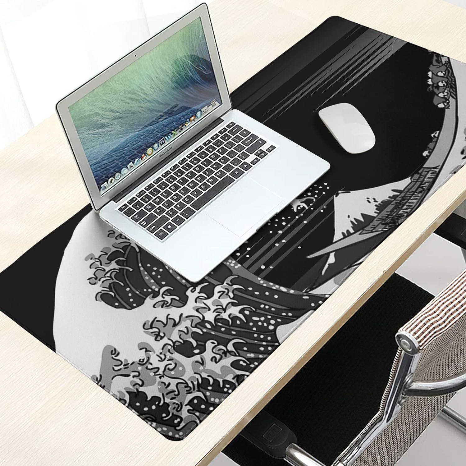 Great Wave Mouse Pad Black Des - Desk Setup Black บทวิจารณ์และราคา