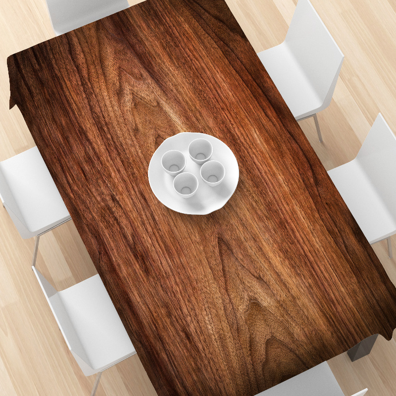 Elegant Dark Wood Grain Tablec - Desk Setup Dark บทวิจารณ์และราคา
