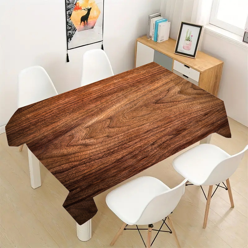 Elegant Dark Wood Grain Tablec - Desk Setup Dark บทวิจารณ์และราคา