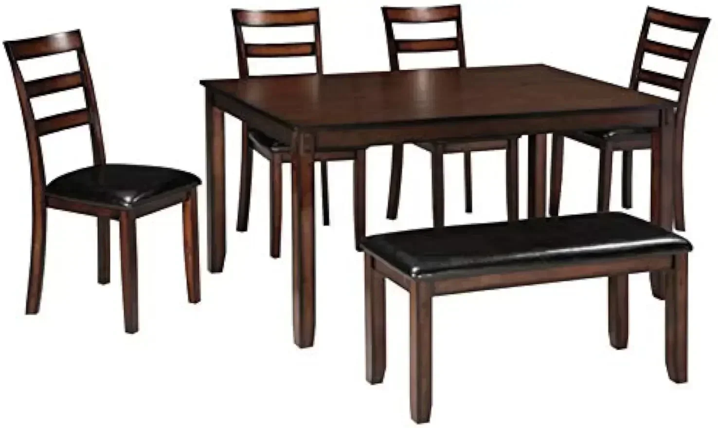 XMSJ-Coviar 6 Piece Dining Set - Desk Setup Dark บทวิจารณ์และราคา