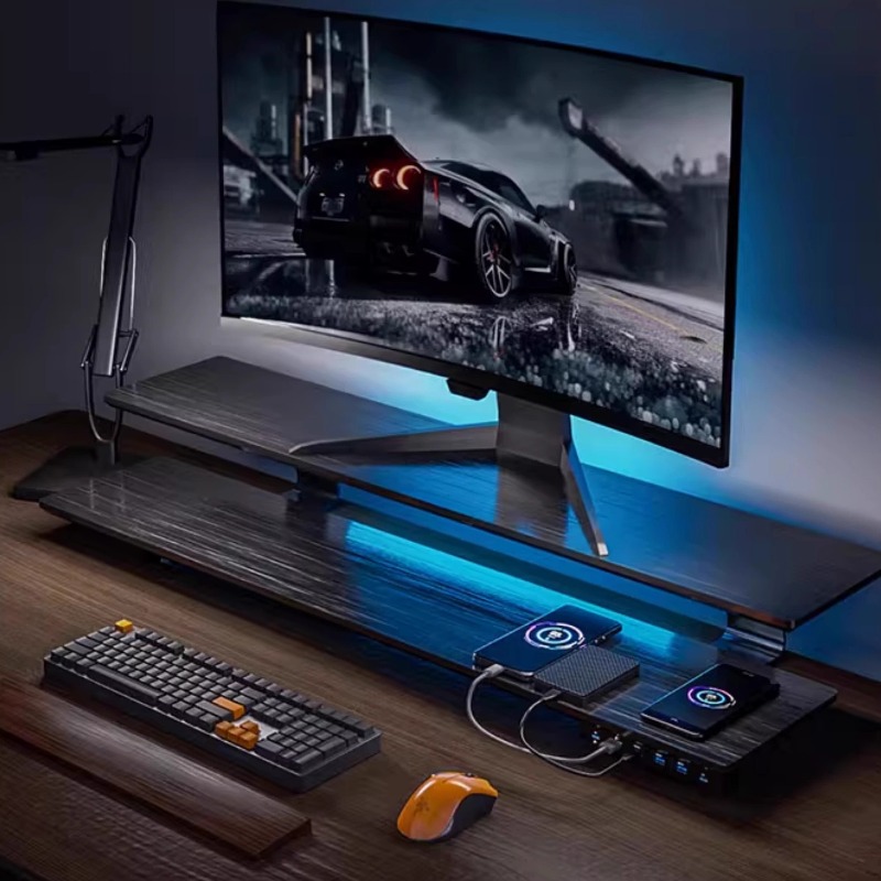 Solid Wood Gaming Desk Top wit - Desk Setup Usb Hub บทวิจารณ์และราคา