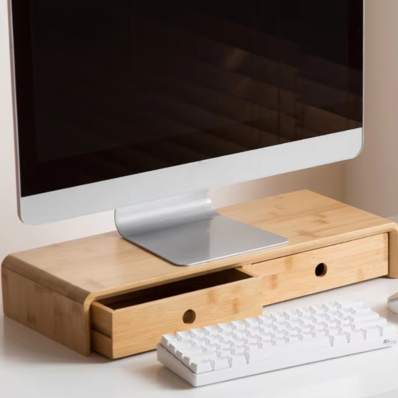 Bamboo Laptop Monitor Riser Ec - Desk Setup Living Room บทวิจารณ์และราคา