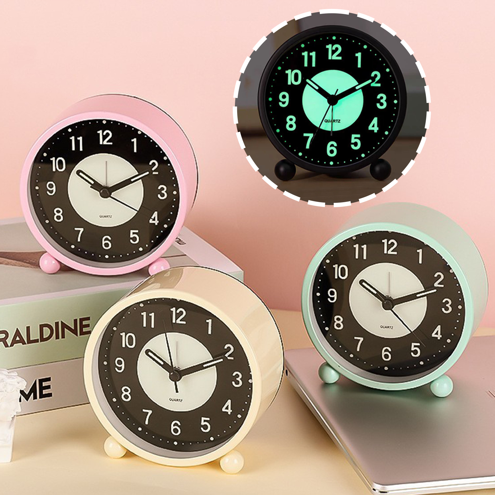 4.5-Inch Luminous Alarm Clock  - Desk Setup Dark บทวิจารณ์และราคา