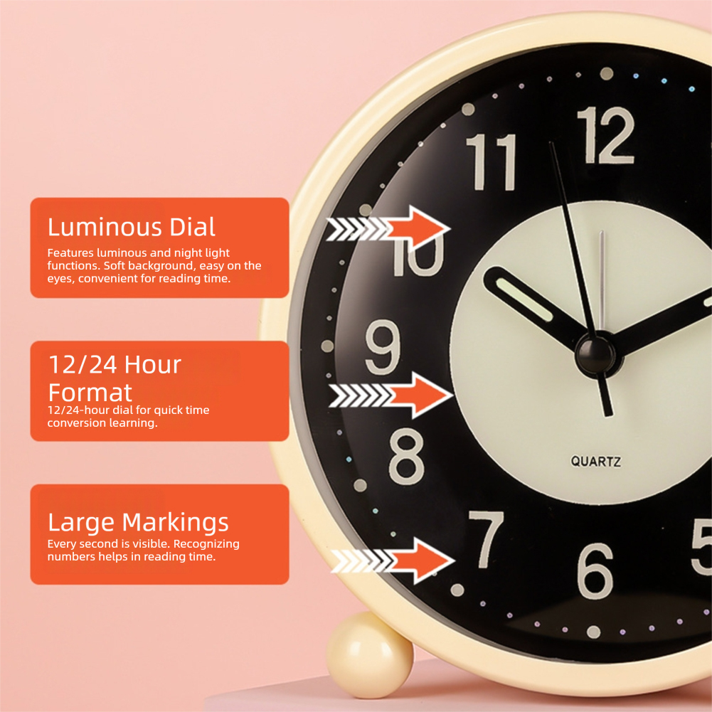 4.5-Inch Luminous Alarm Clock  - Desk Setup Dark บทวิจารณ์และราคา